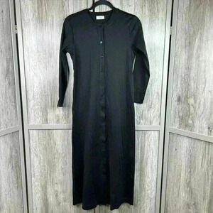 AYR Dress Maxi Button Front Black Color Stretch Pim Cotton Sz S